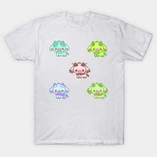 fluffy rainbow cows set 2 T-Shirt